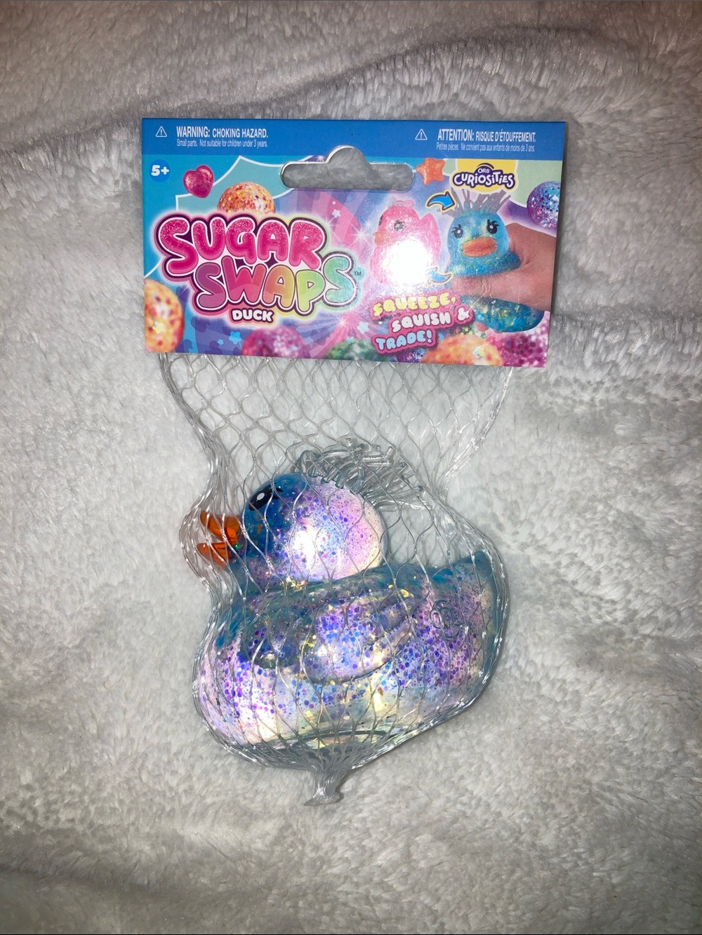Sugar Swaps Duck Squishy Toy - Iridescent Blue